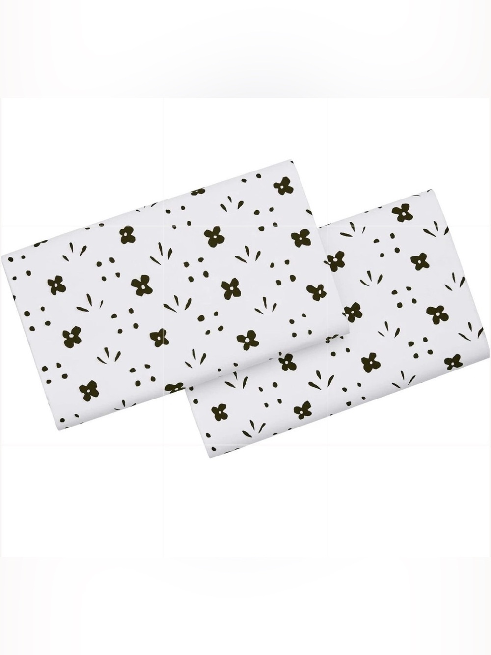 Marimekko Kukkaketo White Black Floral Cotton Set Of 2 King Size Pillowcases NIP